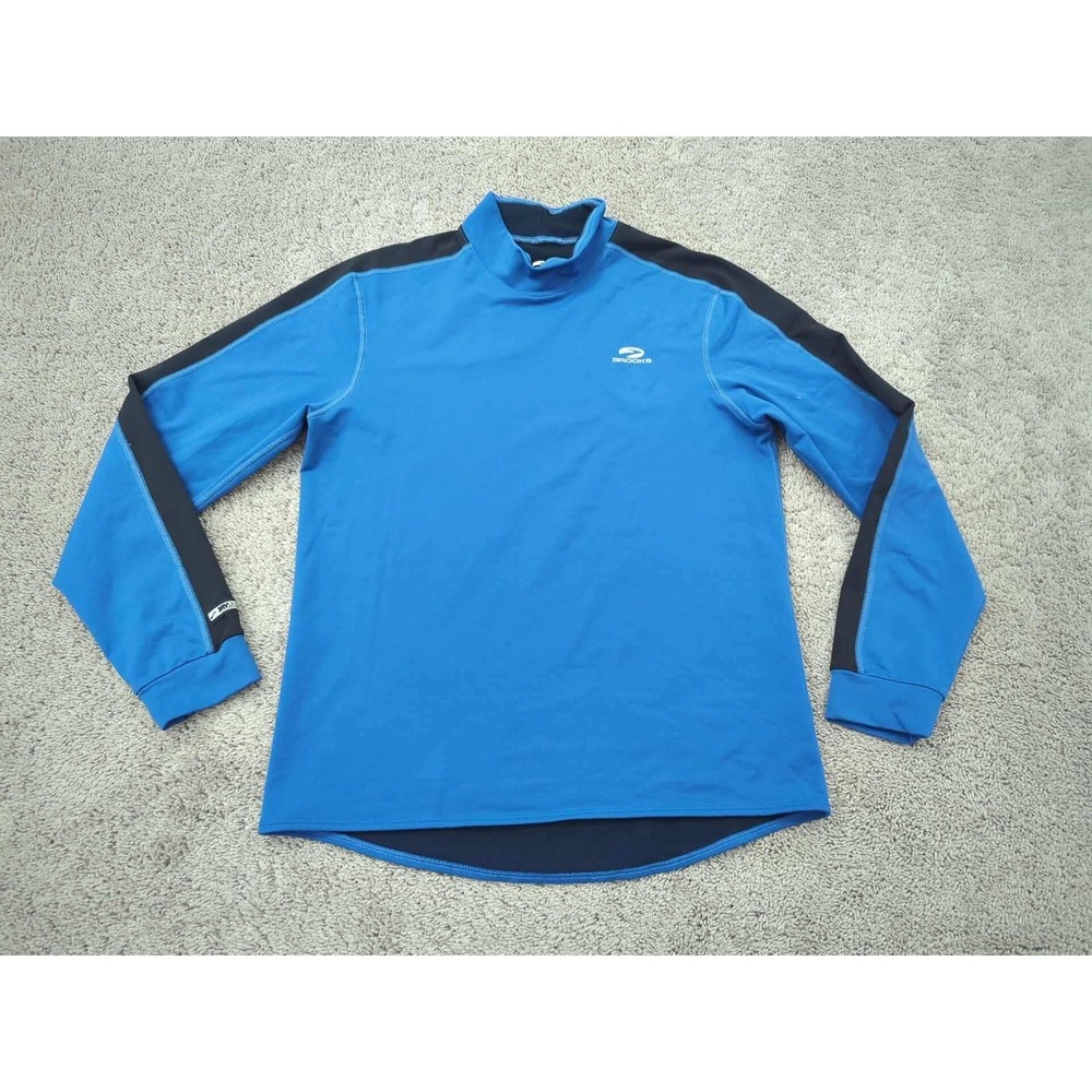 Brooks DryLayer Pullover Mens Large Long Sleeve Mock Neck Athletic Shirt Running